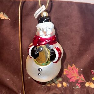 🐈‍⬛ VTG glass snowman made in Poland